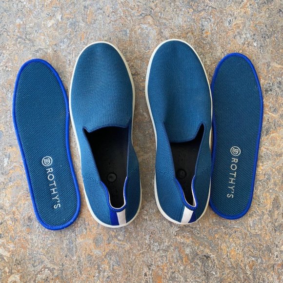 Rothy's the Sneaker Teal Shoes - Picture 2 of 9